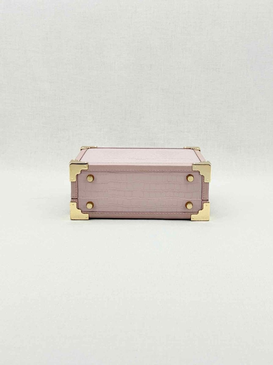 Pre - loved ASPINAL OF LONDON Lilac Crocodile print Top Handle at Reems Closet