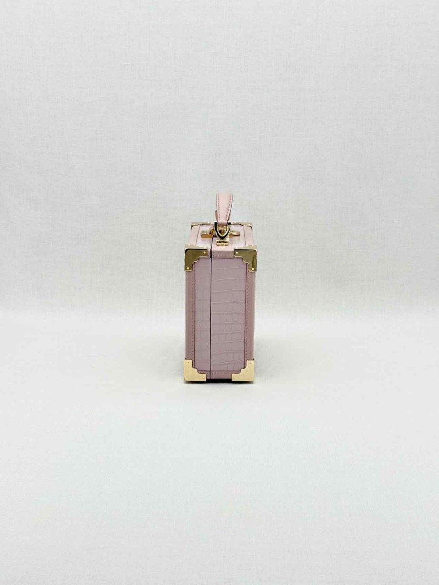 Pre - loved ASPINAL OF LONDON Lilac Crocodile print Top Handle at Reems Closet