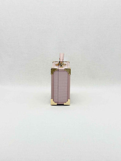 Pre - loved ASPINAL OF LONDON Lilac Crocodile print Top Handle at Reems Closet