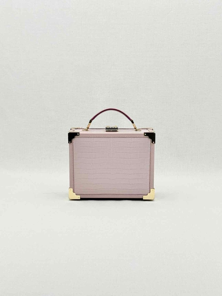 Pre - loved ASPINAL OF LONDON Lilac Crocodile print Top Handle at Reems Closet