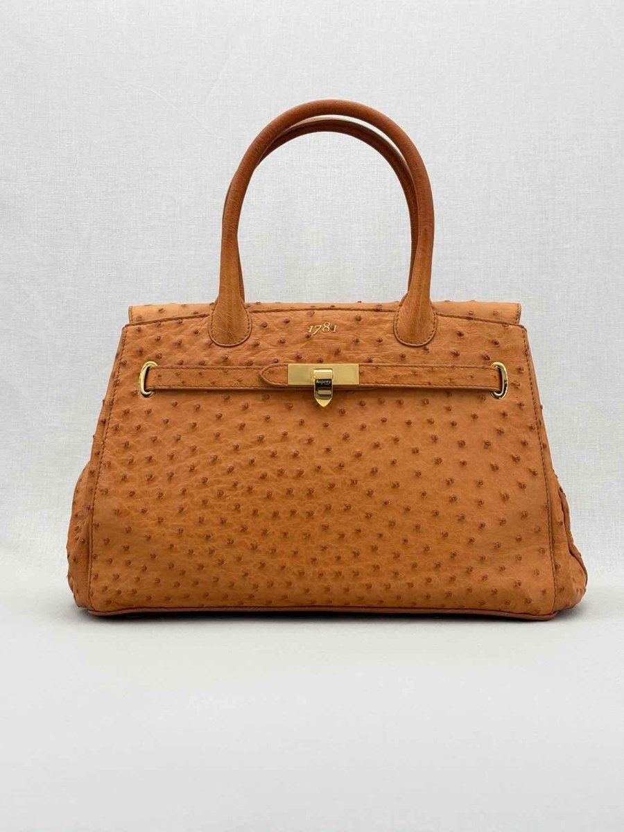 Pre - loved ASPREY 1781 Tan Top Handle at Reems Closet