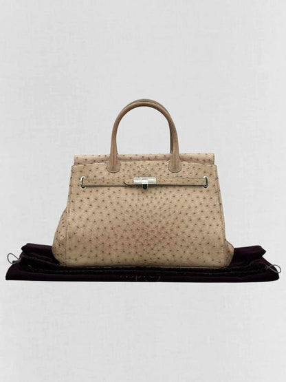 Pre - loved ASPREY 1781 Taupe Top Handle at Reems Closet