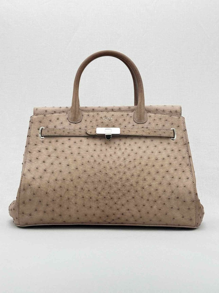 Pre - loved ASPREY 1781 Taupe Top Handle at Reems Closet