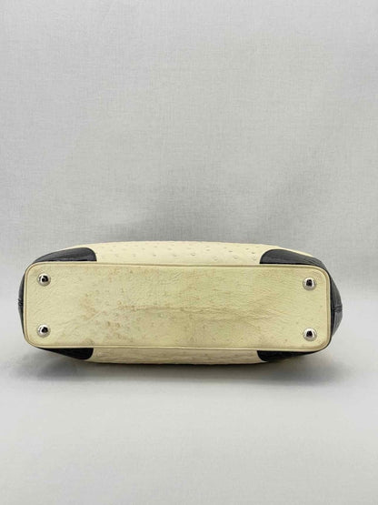 Pre - loved ASPREY Darcy Cream & Black Top Handle at Reems Closet