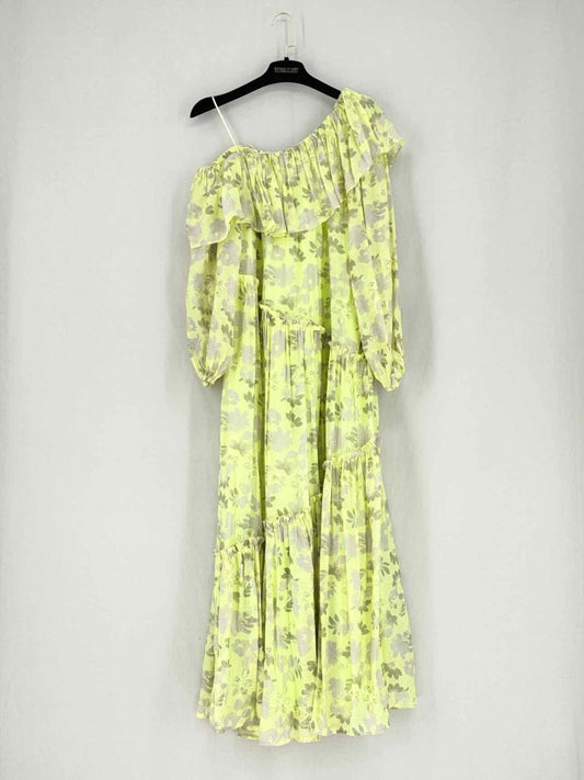 Pre - loved ASTR THE LABEL Yellow & Grey Size XSmall Long Dress at Reems Closet