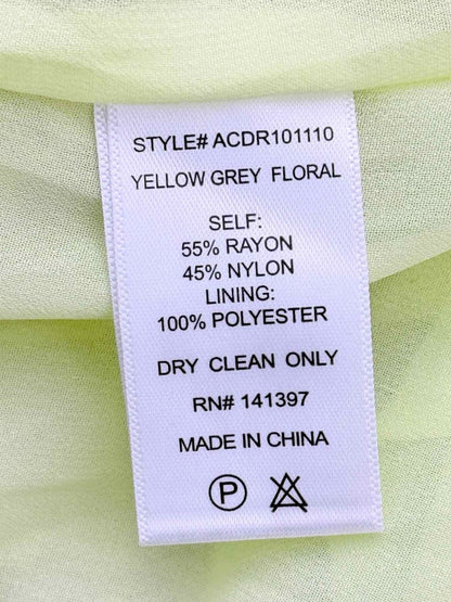 Pre - loved ASTR THE LABEL Yellow & Grey Size XSmall Long Dress at Reems Closet