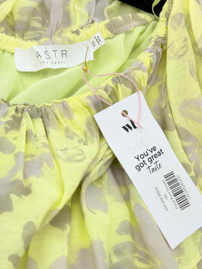 Pre - loved ASTR THE LABEL Yellow & Grey Size XSmall Long Dress at Reems Closet