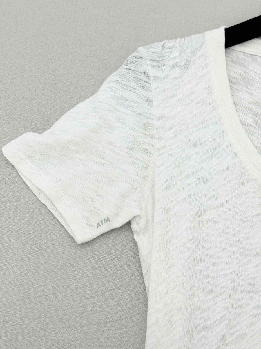 Pre - loved ATM V Neck White Size XSmall T-shirt at Reems Closet
