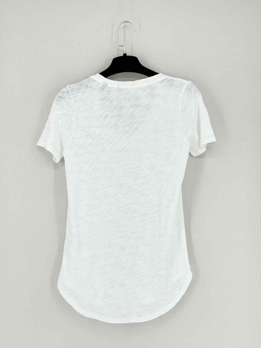 Pre - loved ATM V Neck White Size XSmall T-shirt at Reems Closet
