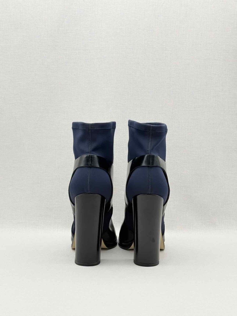 Pre-loved ATOS LOMBARDINI Black & Blue Size EU 40 Ankle Boots at Reems Closet