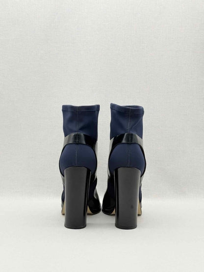 Pre-loved ATOS LOMBARDINI Black & Blue Size EU 40 Ankle Boots at Reems Closet