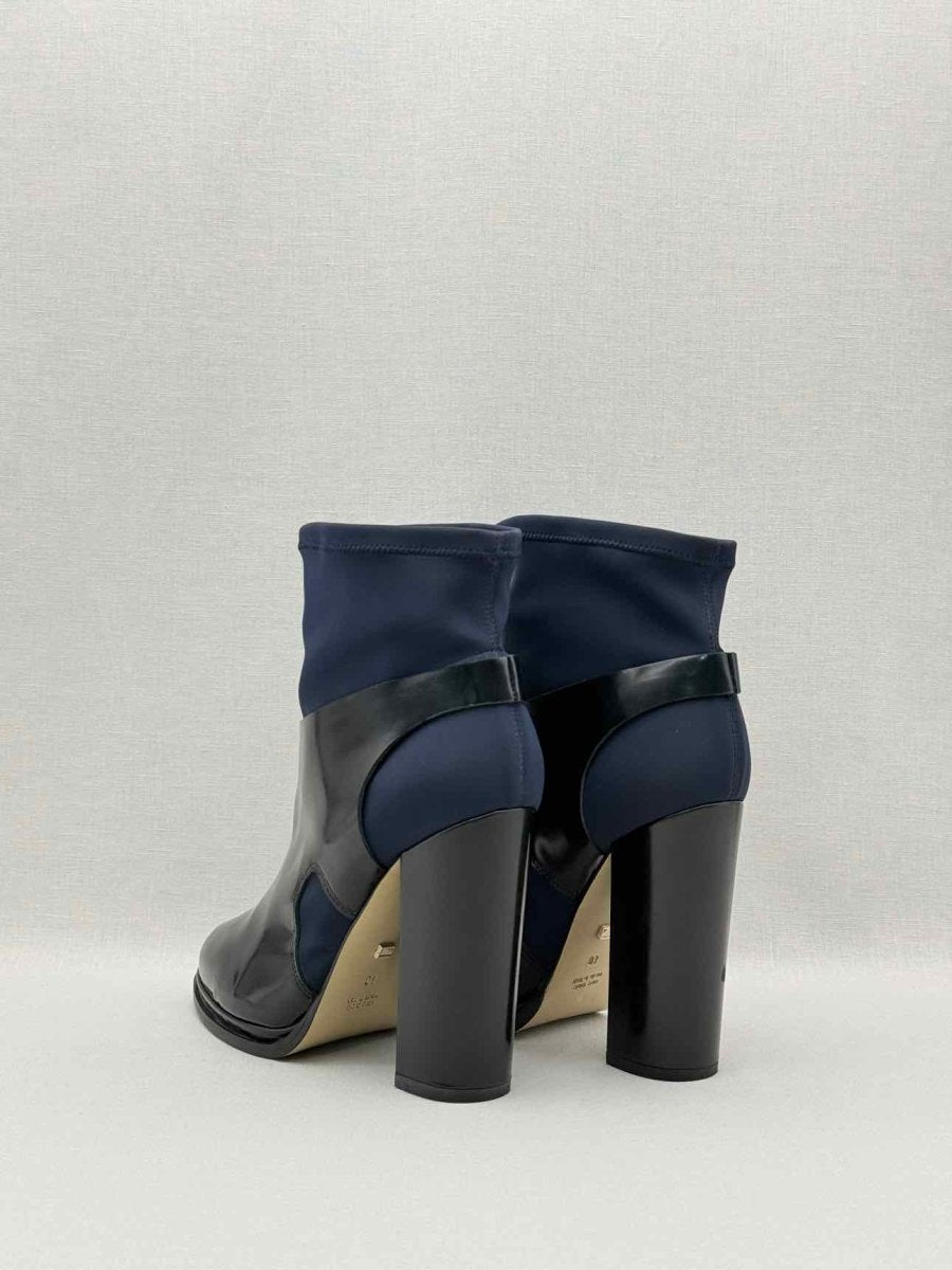 Pre-loved ATOS LOMBARDINI Black & Blue Size EU 40 Ankle Boots at Reems Closet