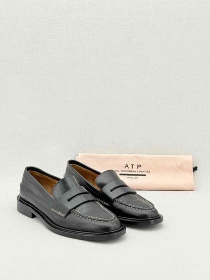 Pre - loved ATP ATELIER Monti Black Size EU 37 Loafers at Reems Closet