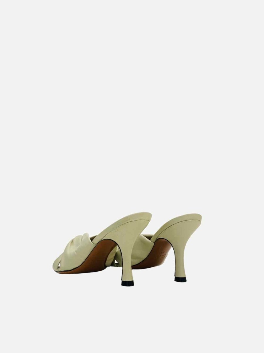 Pre - loved ATP ATELIER Square Toe Off - white Mules 36 at Reems Closet