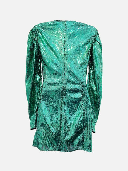 Pre - loved ATTICO Green Sequin Top at Reems Closet