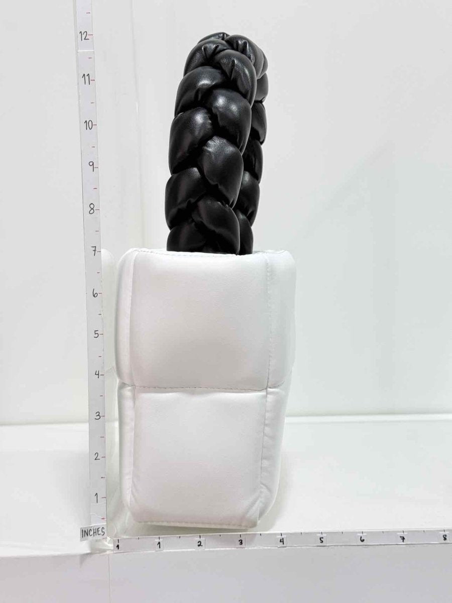Pre-loved A.W.A.K.E. MODE Celia White & Black Quilted Top Handle at Reems Closet