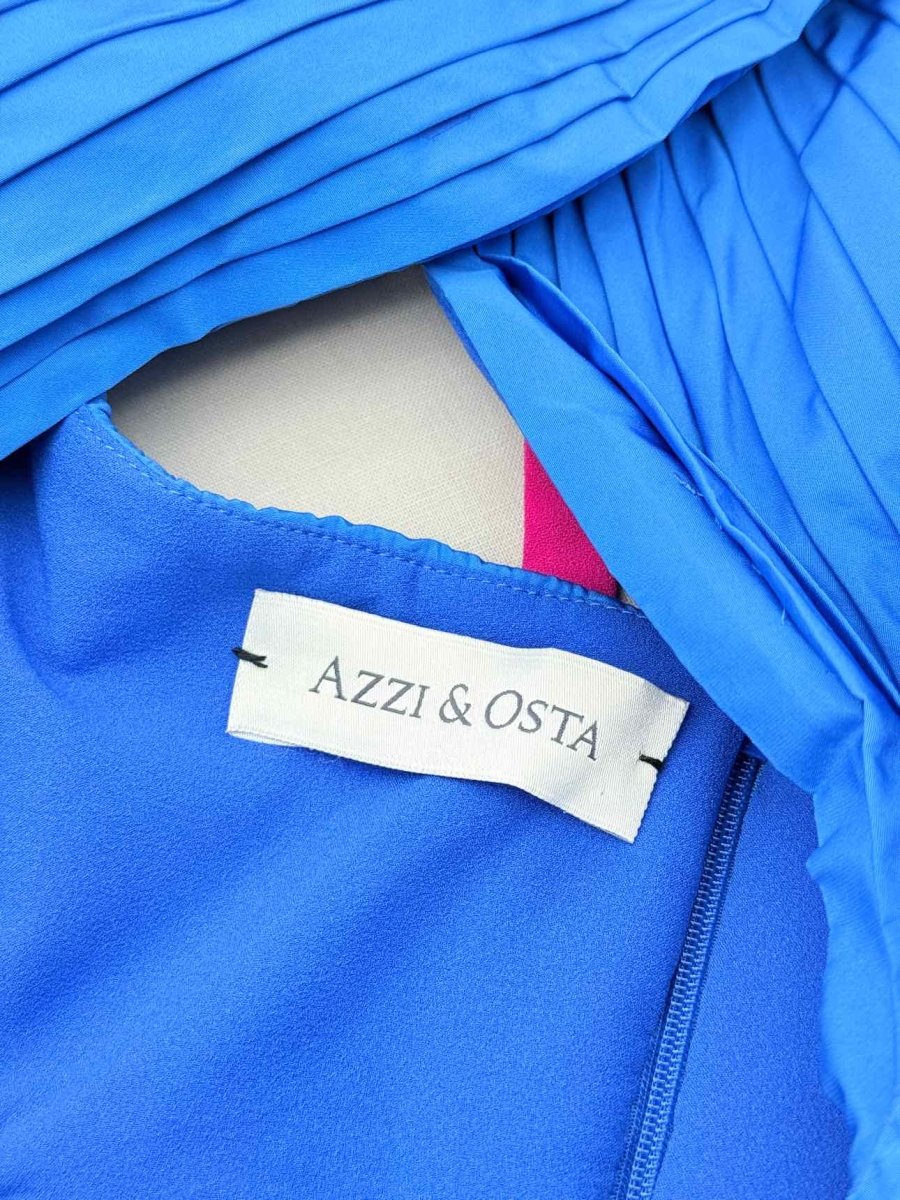 Pre - loved AZZI & OSTA Blue w/ Pink Size US 2 Long Dress at Reems Closet