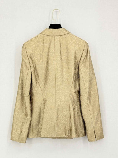 Pre-loved BADGLEY MISCHKA Gold Jacquard Size US 6/8 Outfit Set at Reems Closet