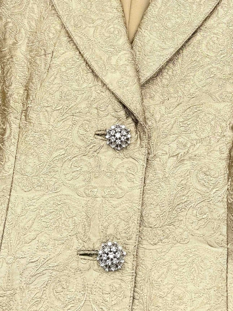 Pre-loved BADGLEY MISCHKA Gold Jacquard Size US 6/8 Outfit Set at Reems Closet