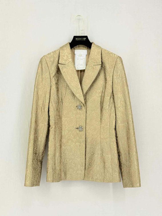 Pre-loved BADGLEY MISCHKA Gold Jacquard Size US 6/8 Outfit Set at Reems Closet