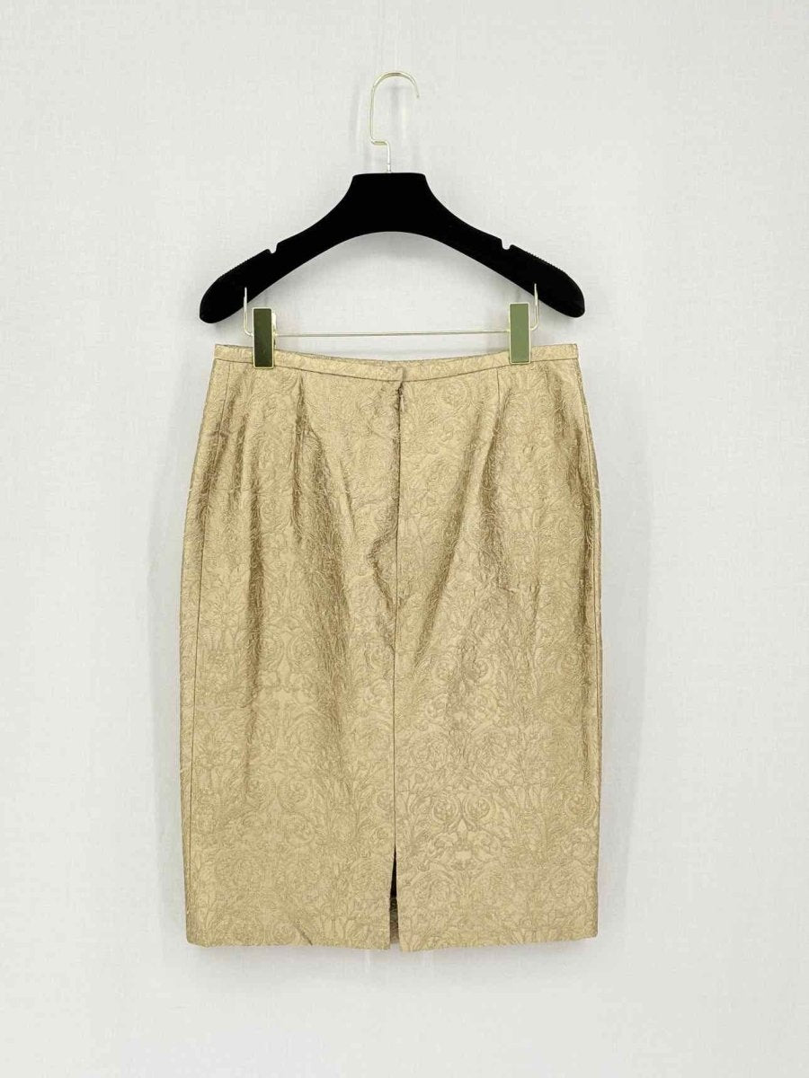 Pre-loved BADGLEY MISCHKA Gold Jacquard Size US 6/8 Outfit Set at Reems Closet