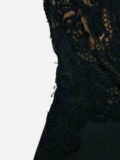Pre-loved BADGLEY MISCHKA Lace Bodice Black Jumpsuit from Reems Closet