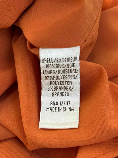 Pre - loved BADGLEY MISCHKA Layered Orange Size US 0 Long Dress at Reems Closet