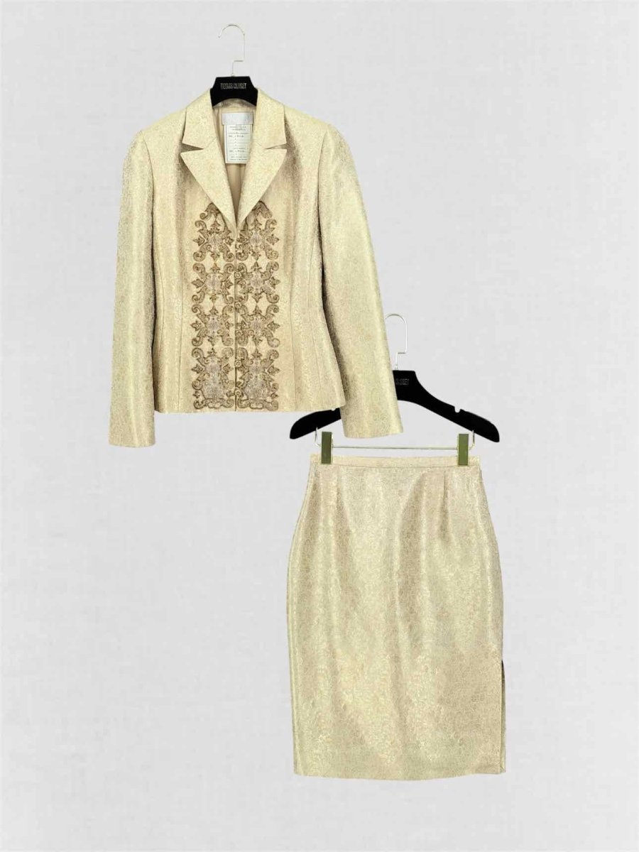 Pre-loved BADGLEY MISCHKA Metallic Gold Size US 6/8 Outfit Set at Reems Closet