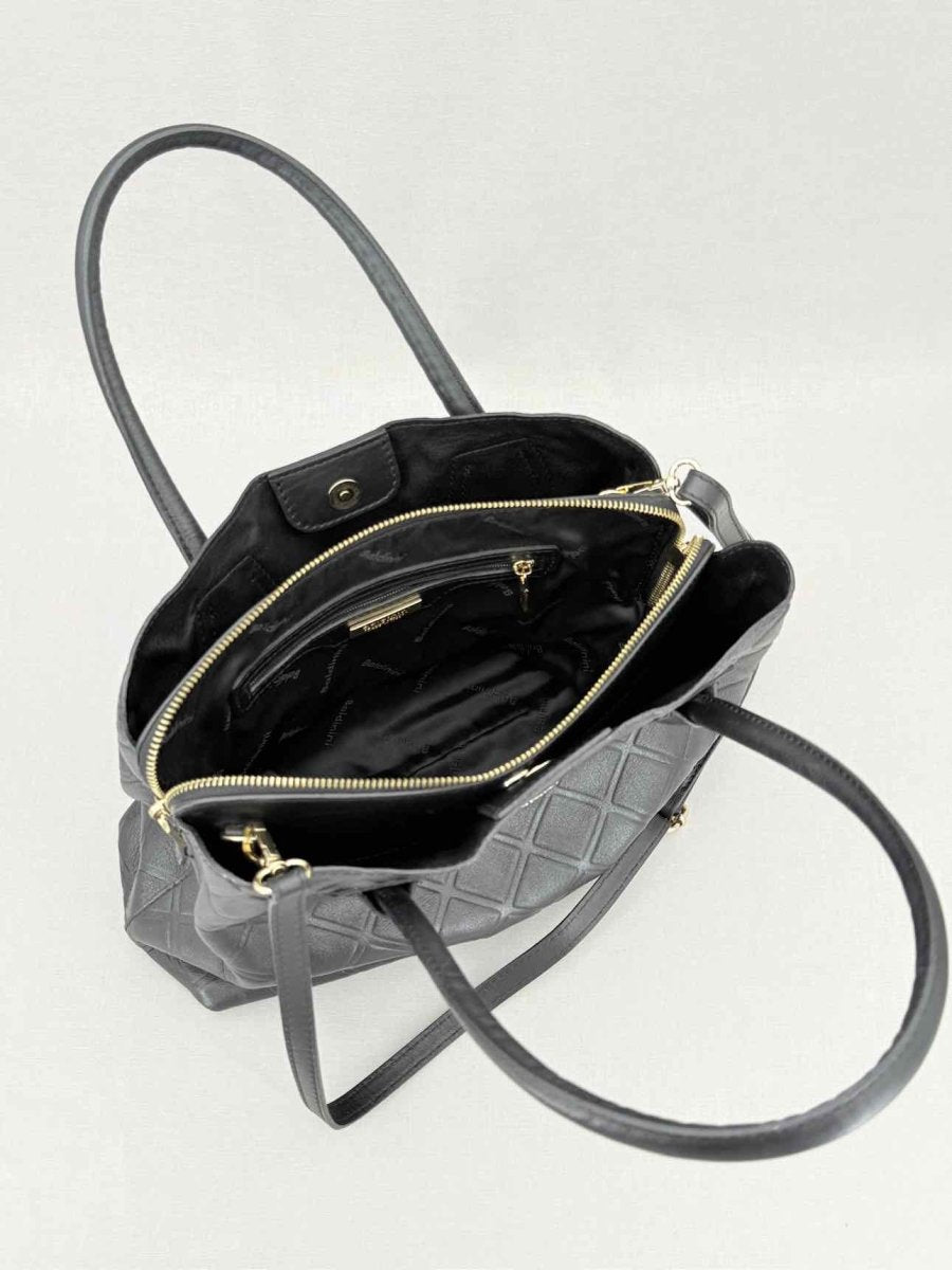 Pre - loved BALDININI Black Top Handle at Reems Closet