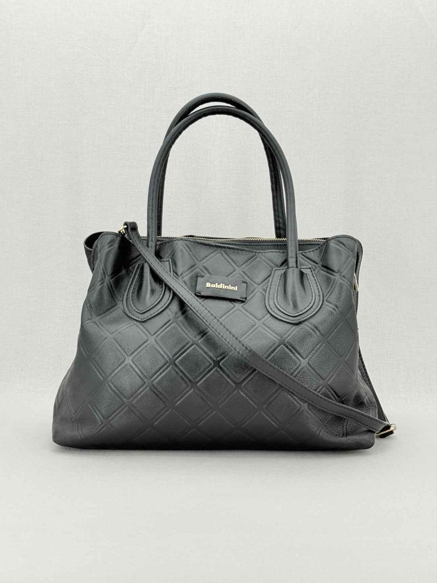 Pre - loved BALDININI Black Top Handle at Reems Closet