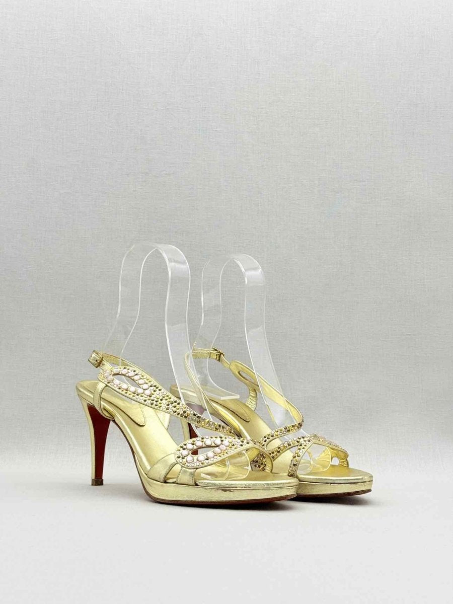 Pre - loved BALDININI Gold Size EU 39 Heeled Sandals at Reems Closet