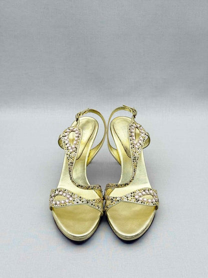 Pre - loved BALDININI Gold Size EU 39 Heeled Sandals at Reems Closet