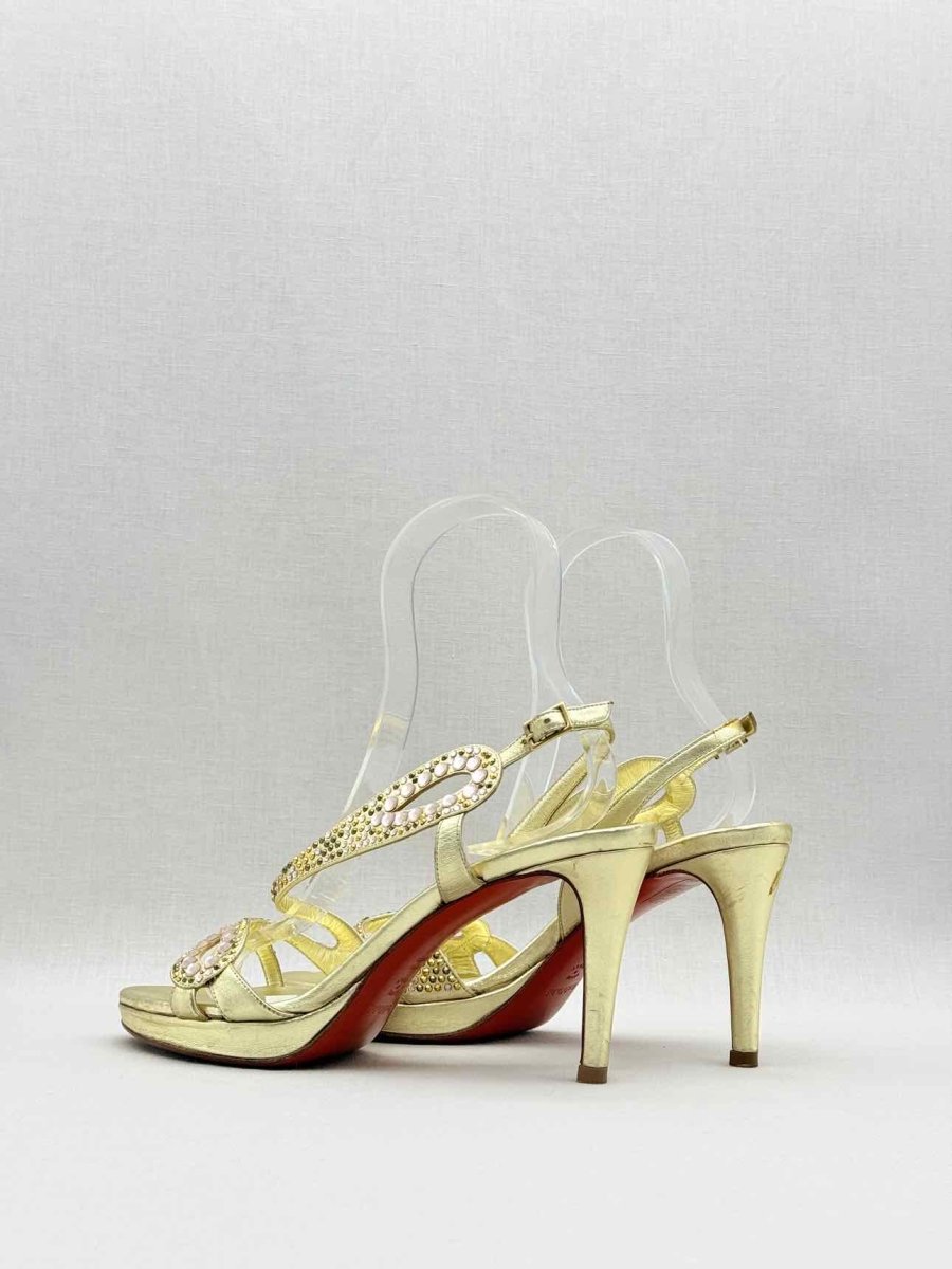 Pre - loved BALDININI Gold Size EU 39 Heeled Sandals at Reems Closet