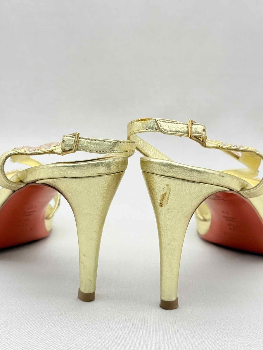 Pre - loved BALDININI Gold Size EU 39 Heeled Sandals at Reems Closet