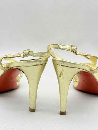 Pre - loved BALDININI Gold Size EU 39 Heeled Sandals at Reems Closet
