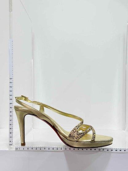 Pre - loved BALDININI Gold Size EU 39 Heeled Sandals at Reems Closet