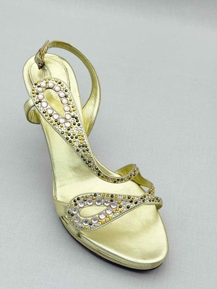 Pre - loved BALDININI Gold Size EU 39 Heeled Sandals at Reems Closet