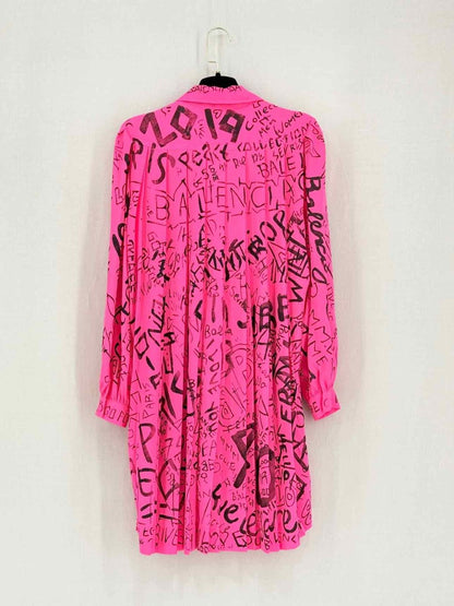 Pre-loved BALENCIAGA 2019 Pink w/ Black Size US 2 Short Dress at Reems Closet