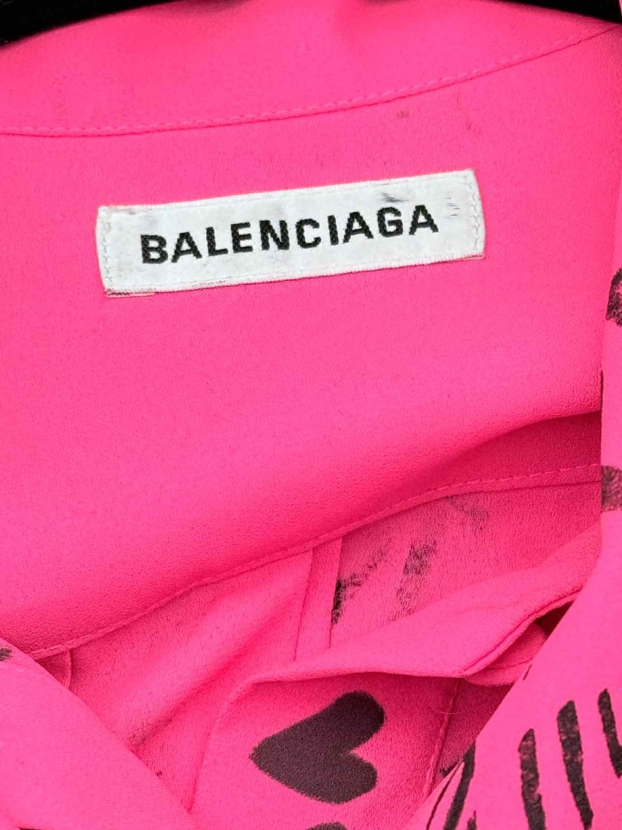 Pre-loved BALENCIAGA 2019 Pink w/ Black Size US 2 Short Dress at Reems Closet