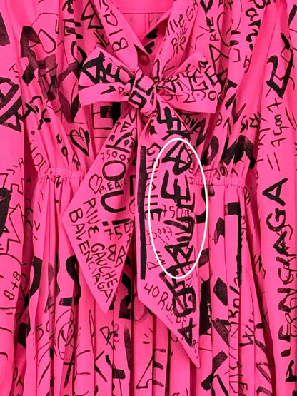 Pre-loved BALENCIAGA 2019 Pink w/ Black Size US 2 Short Dress at Reems Closet