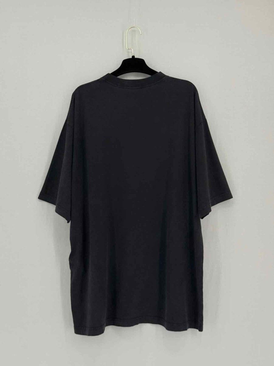 Pre-loved BALENCIAGA BB Stencil Print Black Size Large T-shirt at Reems Closet