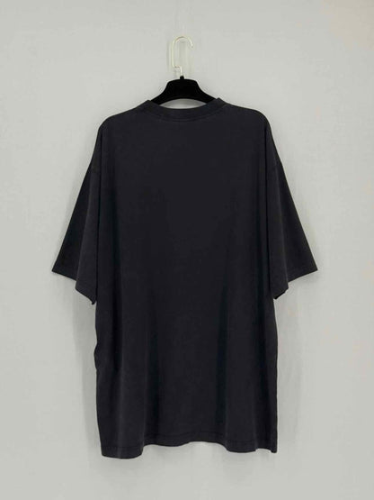 Pre-loved BALENCIAGA BB Stencil Print Black Size Large T-shirt at Reems Closet