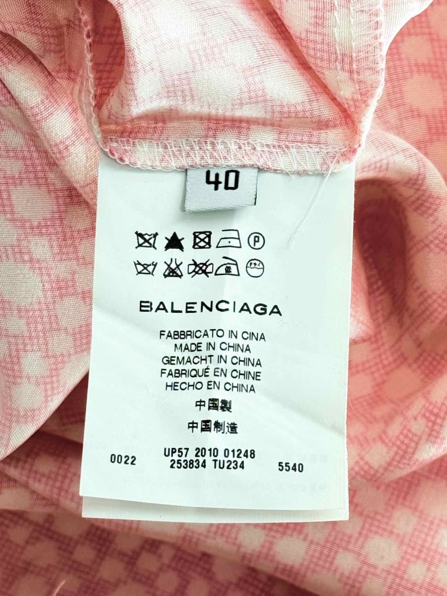 Pre - loved BALENCIAGA Belted Printed Size US 8 Knee Length Dress at Reems Closet