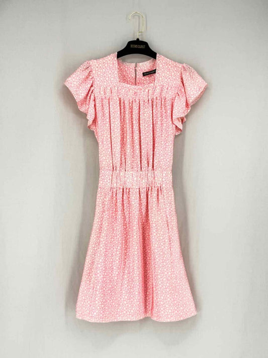 Pre - loved BALENCIAGA Belted Printed Size US 8 Knee Length Dress at Reems Closet