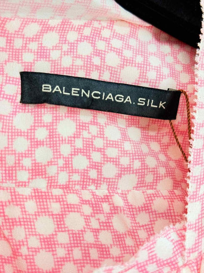 Pre - loved BALENCIAGA Belted Printed Size US 8 Knee Length Dress at Reems Closet