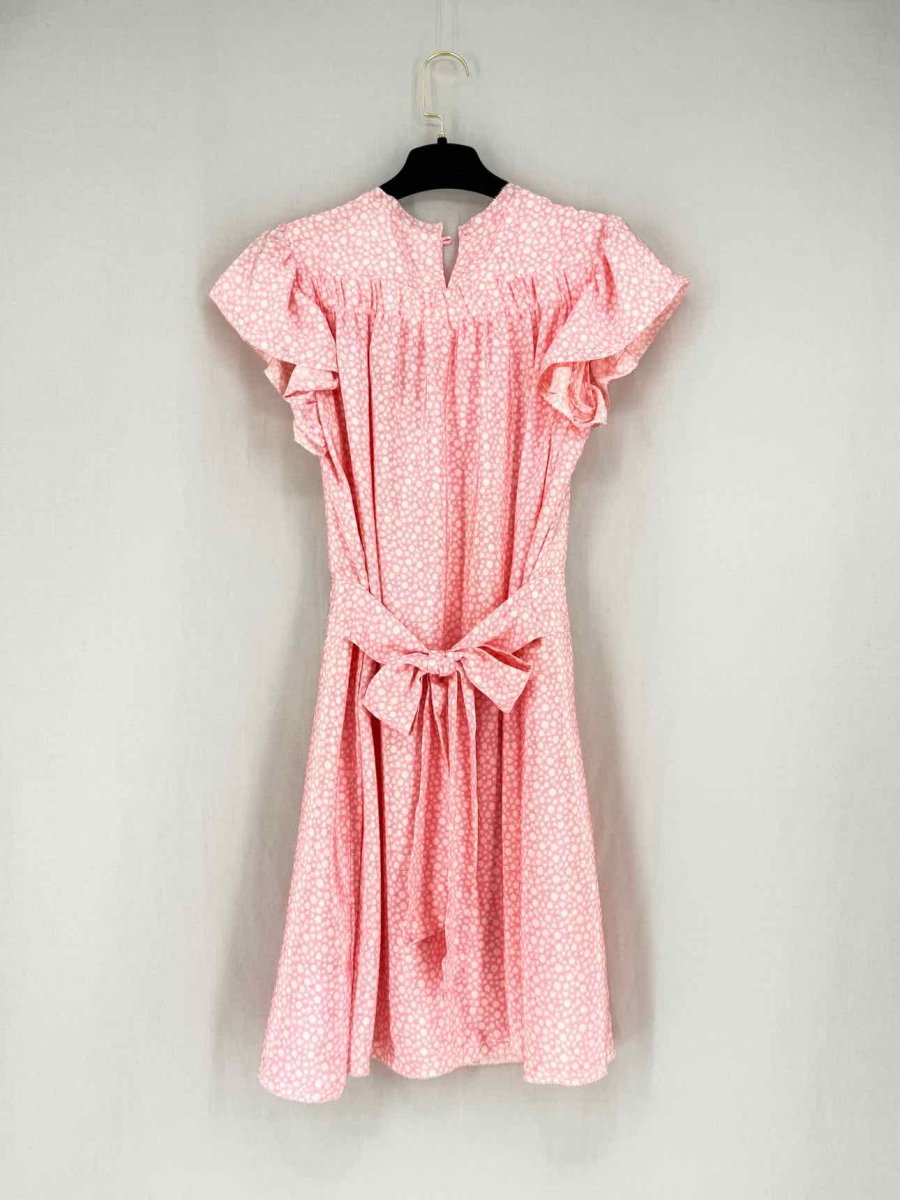 Pre - loved BALENCIAGA Belted Printed Size US 8 Knee Length Dress at Reems Closet