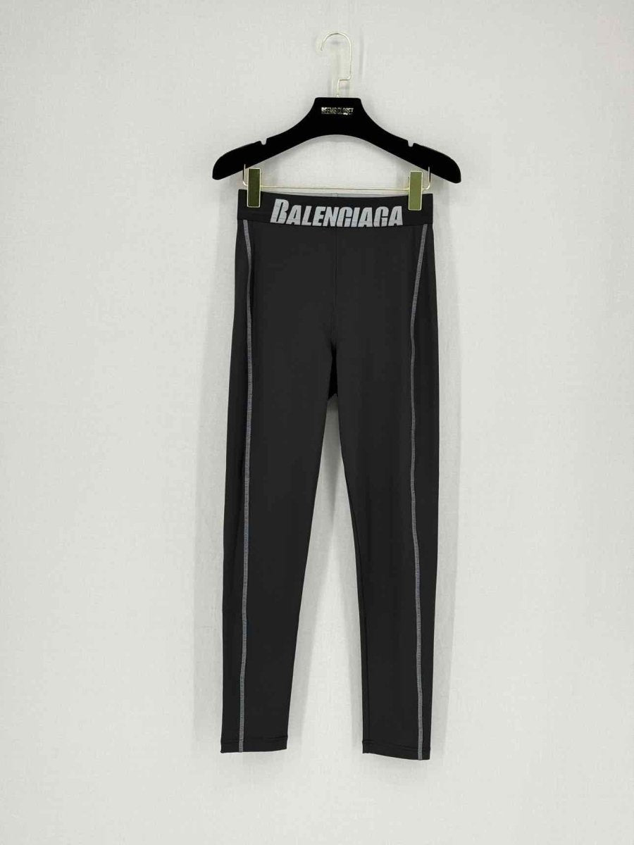 Pre - loved BALENCIAGA Black Logo Print Size Small Outfit Set at Reems Closet