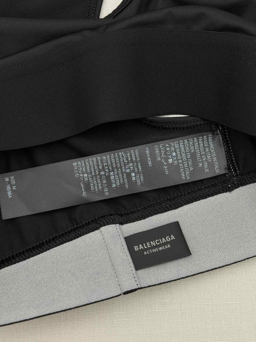 Pre - loved BALENCIAGA Black Logo Print Size Small Outfit Set at Reems Closet