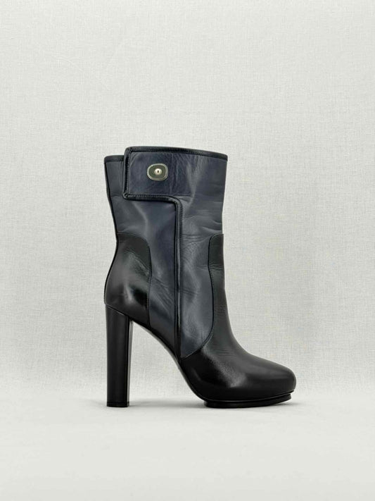 Pre - loved BALENCIAGA Blue & Black Size EU 38 Ankle Boots at Reems Closet
