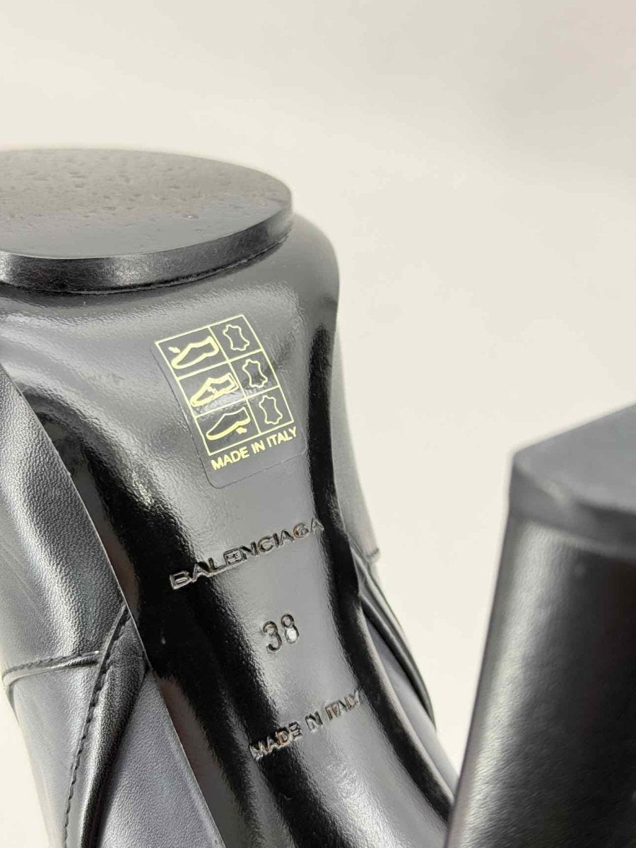 Pre - loved BALENCIAGA Blue & Black Size EU 38 Ankle Boots at Reems Closet